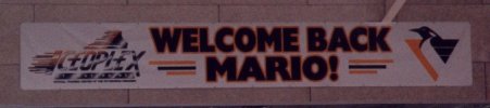 'Welcome Back Mario' banner